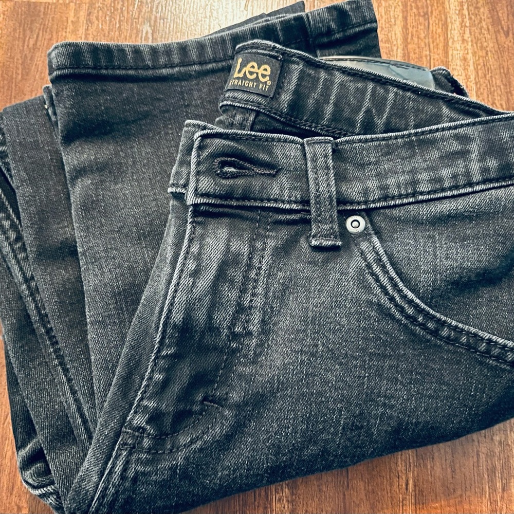 Boys Lee Straight Fit size 14 black jeans
